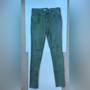 Old Navy green skinny jeans size 00
